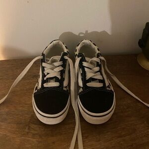 Vans Kids Classic Black and White Sneakers